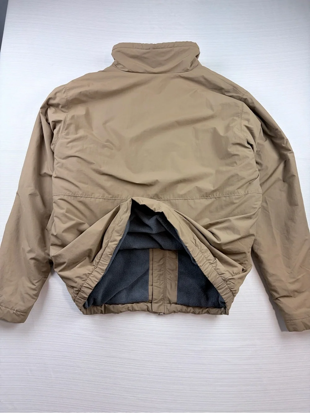 Columbia Men’s Tan Performance Jacket with Gray Fleece Collar
